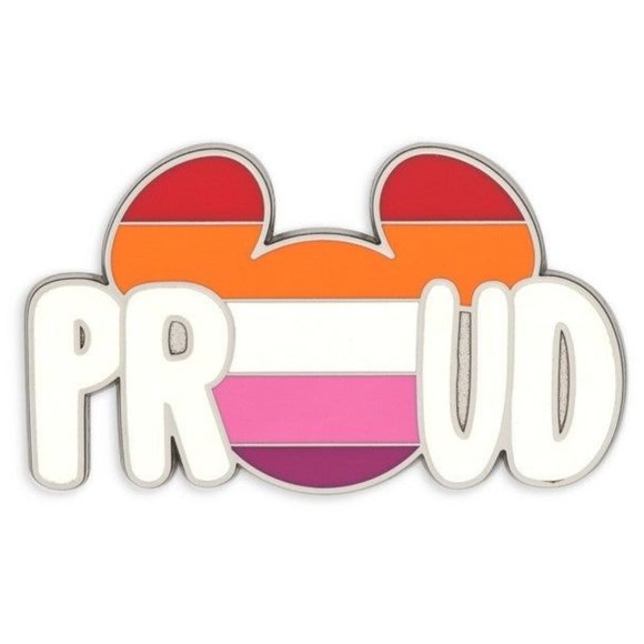 Mickey Mouse Icon Pin – Lesbian Flag – Disney Pride Collection - Picture 1 of 3